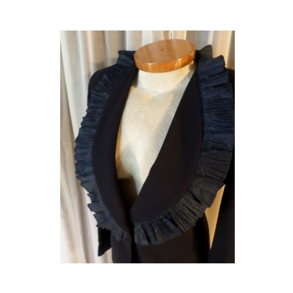 NEW Christian Dior 2 Elegant Black Silk Wool Small - Picture 6 of 8